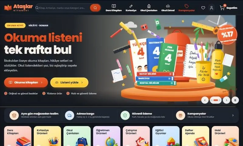 Ataşlar Kitabevi online mağaza