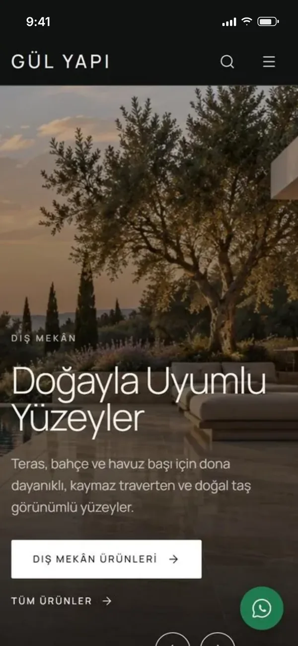 Gül Yapı mobil görünüm